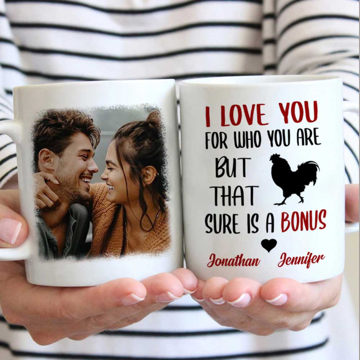Personalized Coffee Mug Gifts For Couple I Love You For Who You Are Custom Name White Cup For Anniversary Valentines