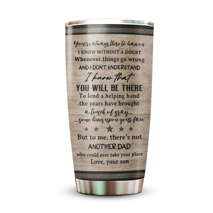 Personalized To My Dad Tumbler From Son Vintage You Mean So Much To Me Custom Name 20oz Travel Cup Gifts For Christmas