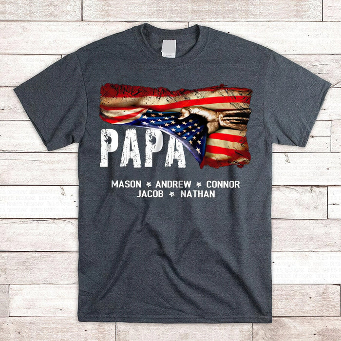Family Shop - Personalized T-Shirt For Family Custom Grandkids Name Shirt