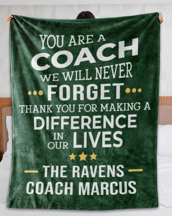 Personalized Retirement Blanket You Are A Coach We Will Never Forget Thank You Vintage Design Custom Name