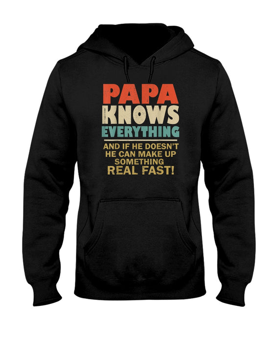 Personalized Shirt For Grandpa Papa Knows Everything Shirt For Father's Day