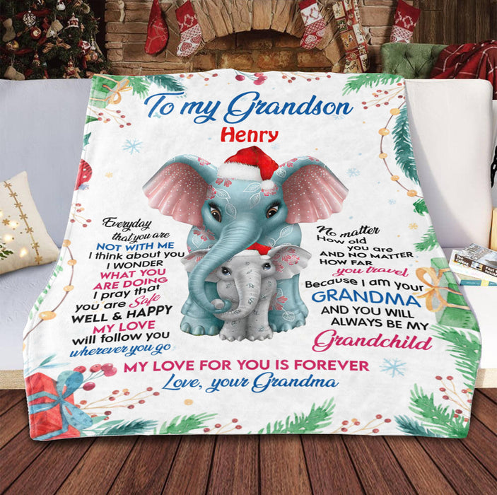 Personalized To My Grandson Blanket From Grandparents I Pray That You Are Safe Well Happy Custom Name Gifts For Birthday