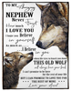 Personalized To My Nephew, Niece Wolf Fleece Blanket From Uncle, Aunt Never Forget How Much I Love You Customized Name Nephew Uncle Blanket