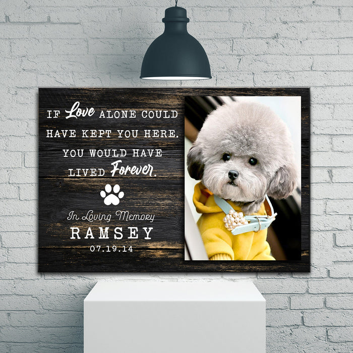 Personalized Memorial Gifts Canvas Wall Art For Loss Of Cat Dog Vintage You Would Have Lived Forever Custom Name & Photo