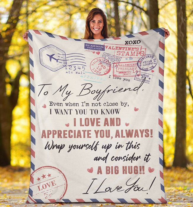 Personalized To My Boyfriend Love Letter Fleece Blanket From Girlfriend I Want To Know I Love And Appreciate You