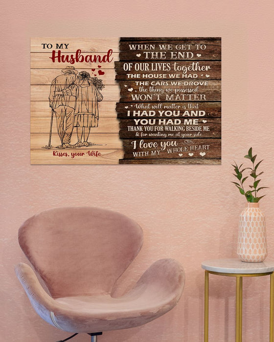 Personalized To My Husband Canvas Wall Art From Wife The House We Had Vintage Old Couple Custom Name Poster Prints