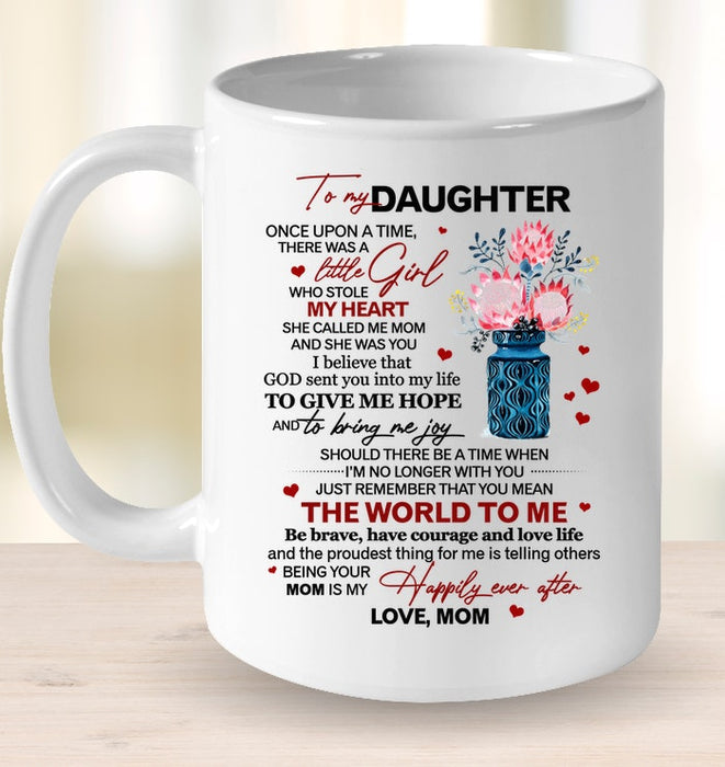 Personalized To My Daughter Coffee Mug Mug For Daughter From Mom Custom Name White Cup Gifts For Birthday