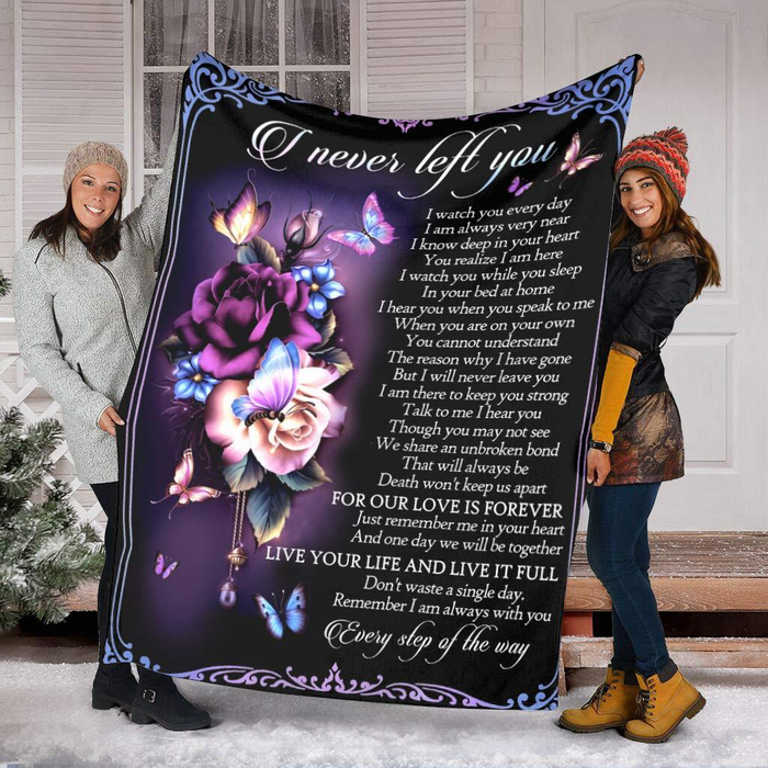 Memorial Blanket For Loss Of Loved Ones Live Your Life And Live It Full Remember I'm Always With You Sympathy Gifts