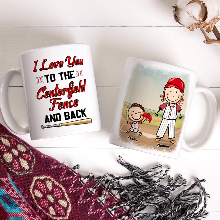 Personalized Ceramic Coffee Mug For Baseball Lovers To Son Daughter I Love You To The Custom Name 11 15oz Cup