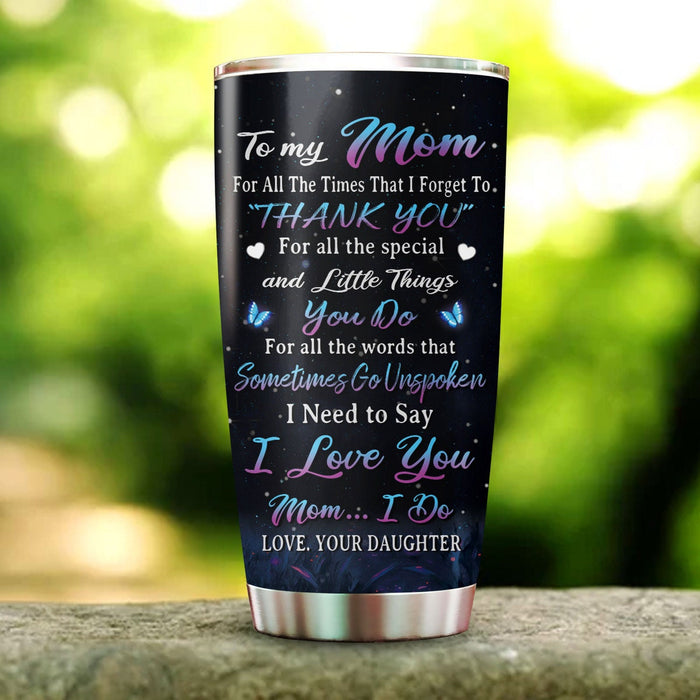 Personalized Tumbler Roses Flower Thanks For All Special Gifts For Mom Custom Name Travel Cup For Birthday