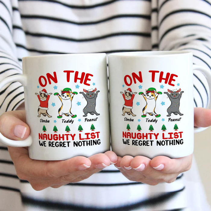 Personalized Coffee Mug Gifts For Cat Owners We Regret Nothing Funny Cats Custom Name White Cup For Christmas