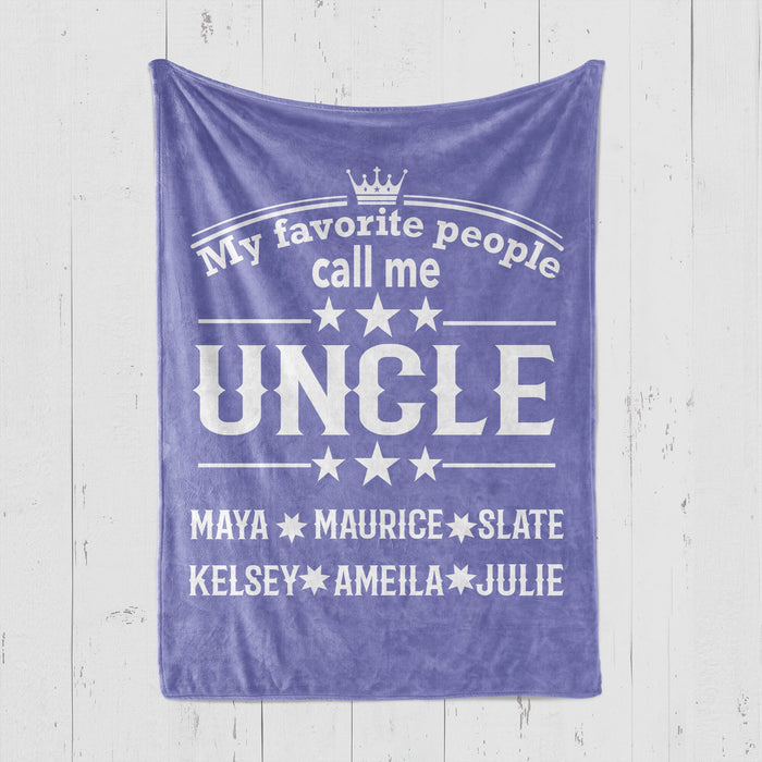 Personalized Blanket For Uncle From Niece Nephew My Favorite People Call Me Navy Custom Names Gifts For Christmas