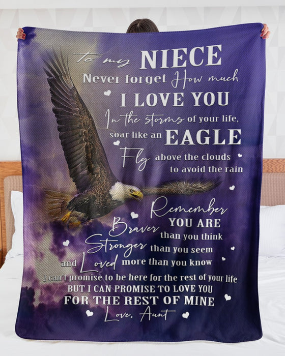Personalized To My Niece Blanket From Aunt Uncle Soaking Like An Flying Eagle Custom Name Gifts For Christmas Birthday