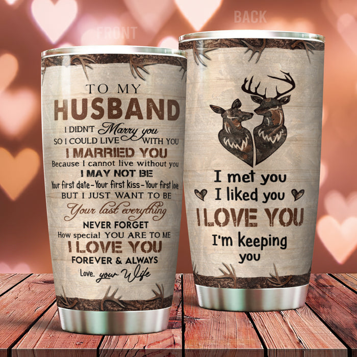 Personalized To My Husband Tumbler From Wife Hunting Deer Never Forget How Special Custom Name Gifts For Anniversary