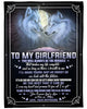 Personalized To My Girlfriend Blanket From Boyfriend I Cross My Heart Promise Keep You Wolf Custom Name Christmas Gifts