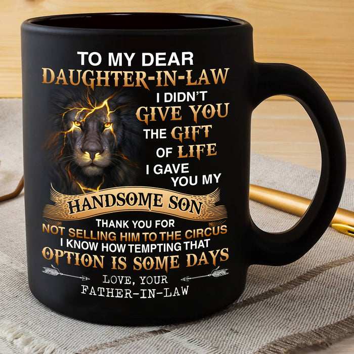Personalized Coffee Mug Gifts For Daughter In Law Lion Lighting Option Is Some Days Custom Name Black Cup For Birthday