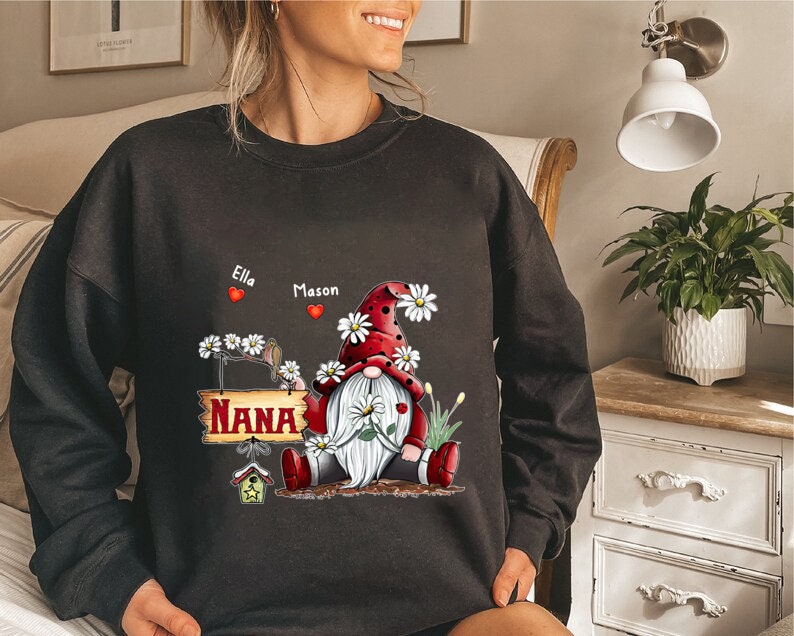 Personalized Sweatshirt For Grandma From Grandkids Funny Elf Gardener Noel Groome Custom Name Shirt Gifts For Christmas