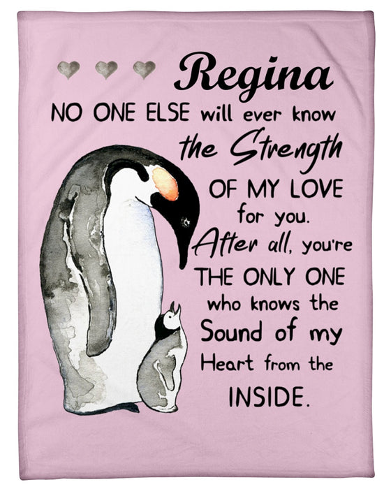 Personalized Lovely Fleece Blankets For Baby Penguins No One Else Sherpa Blankets Customized Name Premium Blankets