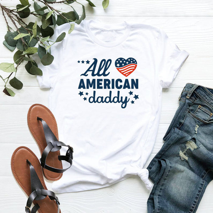 Classic T-Shirt For 4th Of July American All American Daddy Independence Day Shirt