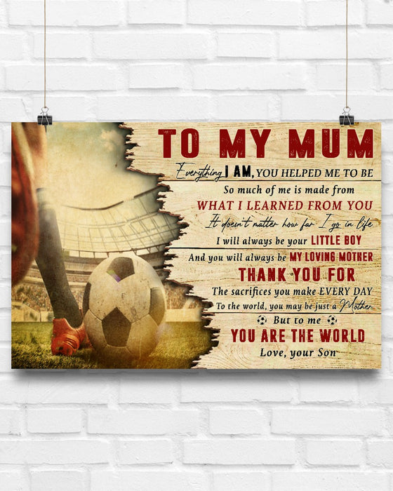 Personalized Canvas Wall Art For Mom From Kids Soccer Player What I Learned From You Custom Name Poster Print Home Decor